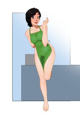 black_hair clothing eroren female female_focus female_only original original_character short_hair skinny skinny_female tagme