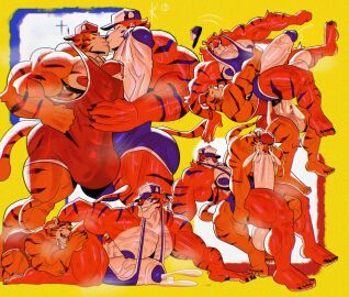 abs anal anal_sex anthro arm_hair arm_tuft balls bara biceps big_balls big_bulge big_nipples big_penis black_body black_fur black_stripes blue_clothing blue_mankini blue_nipples blush blush_stickers bodily_fluids body_hair bulge butt_hair carrying_another carrying_partner chest_hair clothing cum cum_in_nose cum_inside cum_while_rimmed duo ejaculation erection father_(lore) father_and_child_(lore) father_and_son_(lore) feet felid fellatio frosted_flakes fur furry gay gay_sex genital_fluids genitals hat headgear headwear hi_res holding_mankini huge_balls huge_bulge huge_cock hyper hyper_balls hyper_bulge hyper_genitalia hyper_penis incest incest_(lore) kellogg's kiss_on_lips kissing male male/male mammal mankini mascot muscles muscular muscular_arms muscular_legs muscular_male nipples oral orange_body orange_fur pantherine parent_(lore) parent_and_child_(lore) parent_and_son_(lore) pecs penetration penile penis penis_exposed_on_mankini precum red_clothing red_mankini red_nipples rimming rimming_male sex simple_background son_(lore) striped_body striped_fur stripes tan_body tan_fur tiger tony_jr tony_the_tiger triceps tuft vaniwall vein veiny_muscles veiny_penis wrestling wrestling_singlet yaoi yellow_background