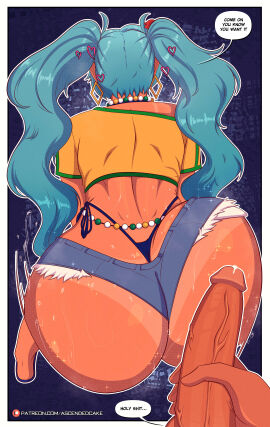 1boy 1girls ascended_cake ass ass_cleavage ass_crack ass_shake big_ass bouncing_ass bra brazil brazilian brazilian_female brazilian_miku bubble_ass bubble_butt butt_crack daisy_dukes dark-skinned_male dark_skin dialogue ear_piercing earrings fat_ass female hatsune_miku huge_ass jerking jerkingoff large_ass latin_american_hatsune_miku_(meme) male male_pov masturbating_to_twerking masturbation motion_lines panties penis piercing pov shaking_ass shirt shoes shorts solo_focus sweat sweaty_ass sweaty_body tan-skinned_female tan_body tanline tanned tanned_skin text thick_ass thick_thighs twerking vocaloid wide_hips