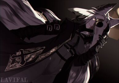 dya_rikku_(vtuber) face_markings female fox_ears red_eyes skin_tight virtual_youtuber vyugen white_hair