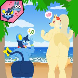 ass big_ass big_breasts breasts bubble_ass bubble_butt cleavage female furry huge_ass huge_breasts luxio pokemon pokemon_(species) skylewdfox tagme thick_thighs wide_hips