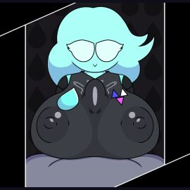 :> animated animated_version_available background beat_banger big_breasts big_nipples breasts cian_skin clothed_sex eda_(kingfogkf) elemental_creature female female/male fluids happy happy_face male male/female monochrome_background nipples penis purple_skin tagme toriel_beat_banger under white_eyes