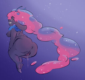 ass bodily_fluids daedream dripping_pussy female feral flying genital_fluids genitals grinning_at_viewer hi_res huge_ass lavenderscent night palworld pocketpair pussy solo vaginal_fluids wet