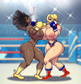2girls ass athletic athletic_female big_ass big_breasts big_muscles big_thighs blue_eyes boxing boxing_gloves boxing_ring breasts brown-skinned_female brown_body brown_eyes brown_skin bust busty catfight chest curvaceous curvy curvy_figure dark-skinned_female dark_skin digital_media_(artwork) duo female female_focus female_only fight fit fit_female gabocaricaturas gloves hips hourglass_figure huge_ass huge_breasts human large_ass large_breasts legs light-skinned_female light_skin lily_(jackthesoul) lips lipstick mature mature_female multiple_females multiple_girls muscles muscular original original_character original_characters red_lipstick slim_waist sweat texas_flag_boxing_gloves texas_flag_panties thick thick_ass thick_butt thick_hips thick_legs thick_thighs thighs topless topless_boxing voluptuous voluptuous_female waist wide_hips yellow_boxing_gloves yellow_gloves zoya_sisay