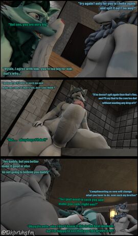 3d abs anthro ass big_ass big_butt canid canine clothing dialogue digital_media_(artwork) elderly_male father_(lore) father_and_child_(lore) father_and_son_(lore) fox genitals group hi_res incest_(lore) male mammal mature_male muscular muscular_male ok_bruh parent_(lore) parent_and_child_(lore) parent_and_son_(lore) pecs penis ricardo_(okbruh) sibling_(lore) size_difference small_dom_big_sub son_(lore) source_filmmaker_(artwork) thick_thighs trio twins_(lore) vicente_(okbruh) warfare_machine wylde_(okbruh)