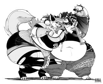 ass bbw big_ass big_breasts breasts bubble_ass bubble_butt cleavage female furry gillpanda huge_ass huge_breasts noirbutt overweight thick_thighs wide_hips