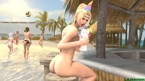 1080p 1920x1080 3d 5girls ass barefoot beach beverage big_ass big_breasts birthday birthday_hat birthday_suit blue_eyes breasts completely_nude day dead_or_alive dead_or_alive_5 dead_or_alive_5_last_round dead_or_alive_6 dead_or_alive_xtreme_venus_vacation drinking drinking_glass drinking_straw earrings female female_focus female_only hi_res high_ponytail high_resolution hips honoka_(doa) jewelry lazer81095 lipstick long_hair luna_(doa) marie_rose misaki_(doa) multiple_females multiple_girls multiple_sources ninja_gaiden nude outdoors ponytail public public_nudity rachel_(ninja_gaiden) red_lipstick sand source_filmmaker sun sunlight tagme tecmo updo volleyball volleyball_(ball) volleyball_net wide_hips