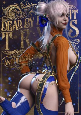 3d antheia3d arched_back ass athletic athletic_female barefoot blue_eyes blue_toenails buns chains clothed clothed_female clothing dbd dead_by_daylight feet female flower_in_hair flying garter_belt garter_straps hair leather_stockings leg_bent light-skinned_female light_skin looking_back one_nipple_out pale-skinned_female pale_skin silver_hair skinny skinny_female skinny_waist smiling_at_viewer softcore solo_female space_buns stirrup_legwear stockings the_mad_designer thin_female thin_waist thong toeless_legwear toenail_polish toes tryks turtleneck white white_female white_hair