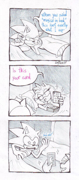 1boy 3koma amy_rose animal_ears animal_nose anthro auroblaze bed bedroom before_sex body_fur breasts cards comic completely_nude couple dialogue duo english_language english_text female furry furry_female furry_male greyscale holding limited_visibility lying magic magic_trick male mammal medium_hair monochrome nude nude_female nude_male on_bed open_mouth phone pillow sega sex ship sleepy smile sonic_(series) sonic_the_hedgehog sonic_the_hedgehog_(series) sparkle speech_bubble spiky_hair star-shaped_pupils straight surprised tail talking teenage_female teenage_male teenager text video_game video_game_character waking_up yawning
