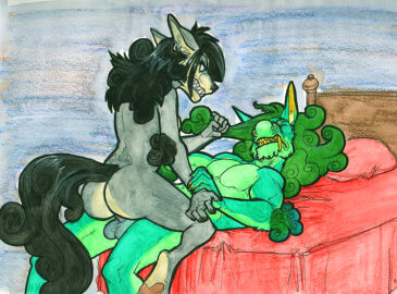 airu angry angry_sex anthro asian_mythology back_tattoo balls balls_deep bed bedroom breasts canid closed_eyes duo ear_piercing east_asian_mythology erection fangs female female_penetrated foo_dog fur furniture genitals hair inside jake_(airu) long_hair long_tail male male/female male_penetrating male_penetrating_female mammal marlee_(ebonychimera) muscular mythology nude on_bed pawpads penetration penile penile_penetration penis penis_in_pussy piercing pulling_hair pussy rough_sex sex simple_background tail tattoo teeth touching_hair traditional_media_(artwork) tramp_stamp vaginal_penetration