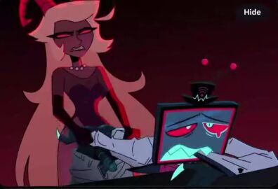 animated biting_clothes clenched_teeth crying_with_eyes_open cumming_while_penetrated dominant_female female_domination glaring_at_partner groaning knowing_place lilith_morningstar_(hazbin_hotel) moaning_in_pleasure pegging punishment submissive_male tagme teaching_a_lesson video vox_(hazbin_hotel)