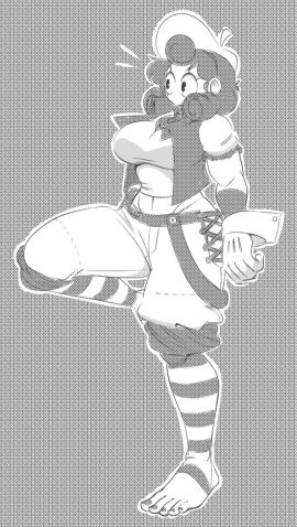 athletic athletic_female barefoot breast_outline breasts clothed clothed_female female female_only fully_clothed humanoid marie_(tag-a-long) mime mime_girl mouthless mouthless_female noseless original solo solo_female tag-a-long white_body white_skin