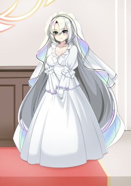 blush byaguraduema duel_masters duel_masters_play's frown fully_clothed kanon_(duel_masters) large_variant_set variant_set wedding_dress