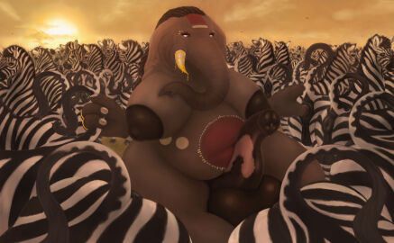 absurd_res anal anal_fingering animal_genitalia animal_pussy animal_vulva anthro anus avian balls big_balls big_breasts big_ears big_penis bird bodily_fluids bodypaint breasts brown_body brown_skin clitoris elephant elephantid equid equine equine_genitalia equine_pussy equine_vulva female feral fingering fur futanari genital_fluids genitals gold_(metal) gold_jewelry group group_sex herm hi_res intersex intersex/female intersex/male jewelry killergrizzly lagende leaking_precum male mammal mottled mottled_genitalia mottled_penis orgy penis perineum precum proboscidean proboscis_(anatomy) puffy_anus pussy savanna sex striped_body striped_fur stripes sunset surrounded_by_butts tail tail_grab trunk_(anatomy) tusks vulva white_eyes zebra