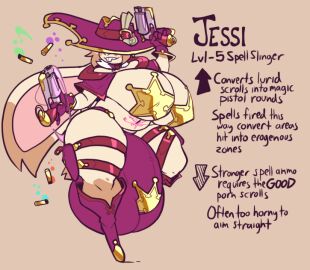 2022 anthro big_breasts big_bulge big_ears boots breasts brown_body brown_fur buckteeth bulge clothing cowboy_hat digital_media_(artwork) directional_arrow english_text footwear fur futanari gameplay_mechanics gloves gun handgun handwear hat headgear headwear hidden_eyes holster huge_bulge hyper hyper_bulge intersex jessi_bunn jinti_(artist) lagomorph leporid mammal navel pasties pubic_tattoo purple_boots purple_clothing purple_footwear purple_gloves purple_handwear purple_hat purple_headwear purple_topwear purple_underwear rabbit ranged_weapon revolver scroll sheriff_badge solo tan_body tan_fur teeth text topwear underwear weapon