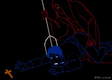 animated cultist doggy_style faith_the_unholy_trinity father_john_ward gary_miller gay male partially_clothed pixel_animation pixel_art priest yaoi zzoupz