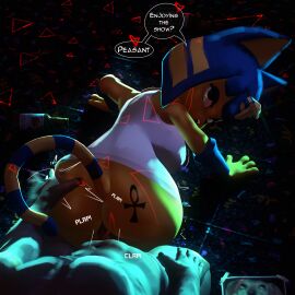 1boy 1girls 3d 3d_model animal_crossing ankha ankha_(animal_crossing) ankha_(hazeker) artist_request doubutsu_no_mori english_text female hazeker male nairu_(doubutsu_no_mori) nightclub nintendo sex sfm source_filmmaker tagme