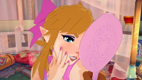 3d breath_of_the_wild bunny-home cheerleader crossdressing cute female femboy feminization funny gay gerudo girlfriend girly high_heels link link_(breath_of_the_wild) male nail_polish pink_panties punishment the_legend_of_zelda transformation trap