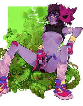 anthro armpit_hair baby_(fnafsl) band-aid bandage batz bodily_fluids body_hair bottomwear breasts circus_baby circus_baby_(fnaf) clothed clothing dark_hair father_(lore) father_and_child_(lore) father_and_son_(lore) female five_nights_at_freddy's five_nights_at_freddy's_3 footwear foxy_(fnaf) foxy_bro gaiters genital_fluids genitals gloves group handwear hi_res human lagomorph leporid machine male mammal mask michael_afton nipples nosebleed parent_(lore) parent_and_child_(lore) parent_and_son_(lore) partially_clothed piercing plushie presenting presenting_pussy pubes purple_body purple_eyes pussy rabbit robot rule_63 scottgames shoes shorts simple_background sleeveless_shirt smoking sneakers son_(lore) springtrap springtrap_(fnaf) stitch_(sewing) technical_incest tongue tongue_out topwear undead vaginal_fluids william_afton william_afton_(fnaf)