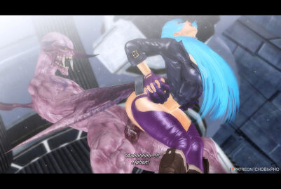 3d chobixpho female king_of_fighters kula_diamond male monster monster_cock monster_rape penis snk