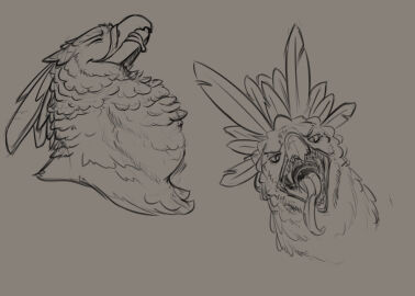 accipitrid accipitriform anthro avian beak bird eagle feathers harpy_eagle looking_at_viewer male male_pred mouth_shot neck_bulge open_mouth oral_vore smile solo swallowing tongue vore zeanlain