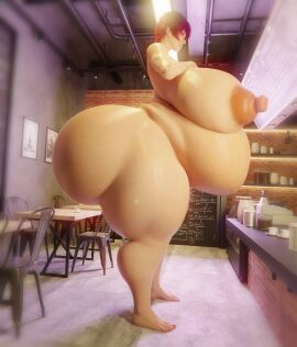 1girls 3d areolae ass bar barefoot bbw belly big_ass big_belly big_breasts big_nipples breasts fat female full_body giantess gigantic_ass gigantic_breasts huge_ass huge_breasts huge_nipples hyper_ass hyper_breasts large_female massive_ass massive_breasts mini_giantess nipples nude nude_female overweight overweight_female red_hair renö short_hair solo thick_thighs thighs