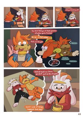 3_toes 5_panel_comic alolan_form alolan_raichu anthro arm_fins barista bed begging_to_cum beret beverage black_body black_fur bodily_fluids brown_body brown_fur buizel cheek_tuft circle_eyebrows closed_eyes clothed clothing coffee coffee_mug comic cum cum_in_pussy cum_inside dairy_products dark_room desmond_(gralicbutter) detailed_background dipstick_tail duo ellipsis eyebrows facial_tuft feet female fin flashback floppy_ears fluffy fluffy_tail food from_front_position fur furniture generation_4_pokemon generation_7_pokemon generation_8_pokemon genital_fluids genitals gralicbutter hat head_tuft headgear headwear hi_res lying lying_on_bed male male/female male/male markings missionary_position motion_lines nervous_smile nintendo on_back on_bed orange_body orange_clothing orange_fur orange_headwear orange_speech_bubble pancake_(gralicbutter) pattern_clothing pattern_topwear penis pink_tongue pinned plaid plaid_clothing plaid_topwear pokemon pokemon_(species) premature_ejaculation pussy raboot raichu reaching_out red_body red_speech_bubble regional_form_(pokemon) scut_tail sex short_tail sleeping sleeves smile sound_effects speech_bubble stirring surprise sweat tail tail_markings teal_speech_bubble throbbing throbbing_penis toes tongue topwear tuft vowelless vowelless_sound_effect warm_lighting whipped_cream white_body white_fur white_hands white_tail_tip window yellow_ears yellow_nose zzz