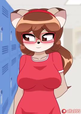 2020s 2023 2d 2d_animation 5_fingers <3_eyes accessory adorable ai_video alfa995 animated anthro areola artist_name being_watched big_breasts black_clothing black_legwear black_nose blush bottomless bottomless_anthro bottomless_female breasts brown_eyes brown_hair clothed clothing clothing_lift commando cute cute_face deer dialogue digital_media_(artwork) doe_(alfa995) edit edited elevenlabs english_dialogue english_text english_voice_acting exhibitionism eyewear female fingers flashing funny_background_event furry furry_female furry_only genitals glasses hair hair_accessory hairband heart heart_eyes kumbomb legwear locker looking_at_another looking_at_viewer mammal music navel nipples original patreon patreon_logo public pussy red_clothing red_shirt red_topwear russian_dialogue russian_voice_acting shirt shirt_lift short_playtime shorter_than_10_seconds solo_focus sound tagme talking_to_viewer text third-party_edit topwear vertical_video video voice_acted
