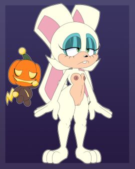 1girls blakeynsfw breasts buckteeth carrotia_the_rabbit chao_(sonic) female flat_chested furry green_eyes long_ears nipples nude pussy rabbit sega small_breasts sonic_(series) standing white_body