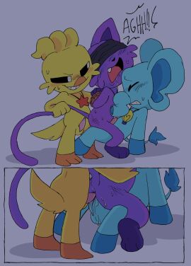 2024 2d 2d_(artwork) 2d_artwork 3boys anal anal_sex anthro anthro_on_anthro anthro_only ass bleeding_from_anus blue_body blush bubba_bubbaphant cat cat_boy cat_ears cat_tail catboy catnap catnap_(poppy_playtime) chicken closed_eyes critters_(poppy_playtime) cum cum_in_ass cum_inside cyan_body cyan_fur cyan_skin domestic_cat duo elephant elephant_ears elephant_tail elephant_trunk feline fur furry furry_only gallus gallus_(genus) gay kickinchicken kickinchicken_(poppy_playtime) male male/male male_only mob_entertainment no_humans pachi_rizuu penis pink_penis poppy_playtime poppy_playtime_(chapter_3) purple_body purple_fur purple_skin sex smiling_critters sweat sweating tagme tail tail_pull text tied_up tongue tongue_kiss tongue_out trunk trunk_(anatomy) white_background yellow_body yellow_fur yellow_skin