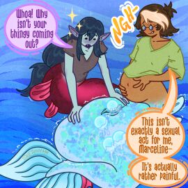 1boy 1girls adventure_time adventure_time:_fionna_&_cake birth birthing cuntboy cuntboy_sans_balls egg egg_laying female herm hermaphrodite intersex male male_birth maleherm marceline marceline_abadeer marceline_the_vampire_queen merfolk mermaid mermaid_tail merman multi_genitalia penis penis_emerging_from_pussy pregnant pregnant_cuntboy pussy seahorse simon_petrikov sketchventures