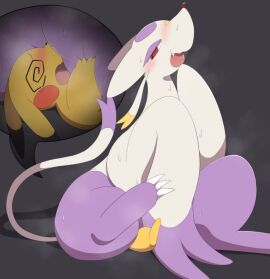 alternate_view ass ass_focus big_ass big_butt big_dom_small_sub blush bottom_heavy defeated facesitting furry looking_pleasured mienshao musk parupoke pikachu pokemon purple_fur red_cheeks red_eyes simple_background sweat sweaty_ass sweaty_body sweaty_butt tail tears thick_thighs whiskers white_body yellow_fur