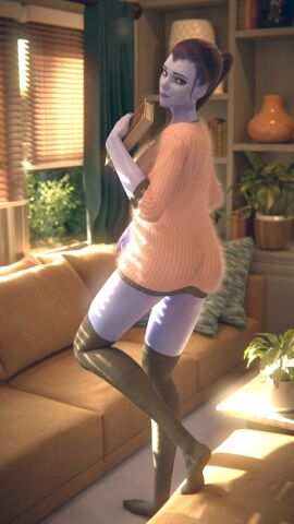 3d female overwatch solo_female solo_focus studioaberration widowmaker