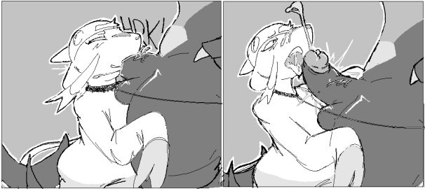 2025 accessory alternate_species anthro anthro_on_anthro bodily_fluids body_part_in_mouth clothing cum cum_in_mouth cum_inside digital_media_(artwork) dragon duo ejaculation female female_penetrated garchomp generation_4_pokemon generation_5_pokemon genital_fluids genitals greyscale hat hat_only headgear headgear_only headwear headwear_only humanoid_genitalia humanoid_penis leash male male/female male_penetrating male_penetrating_female mammal microsoft_paint_(artwork) mienshao monochrome mostly_nude mythological_creature mythological_scalie mythology nintendo open_mouth oral oral_penetration penetration penis pin_accessory pin_button pokemon pokemon_(species) scalie sex simple_background sylvie_(wups) tail teeth text tongue tongue_out two_panel_image whiskers woodlouse_(artist)