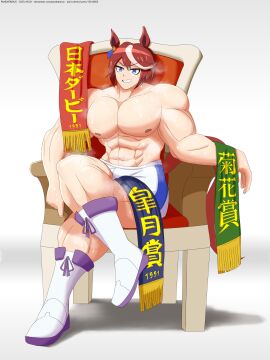 abs alternate_muscle_size muscular_male pandatarius rule_63 tokai_teio_(umamusume) umamusume