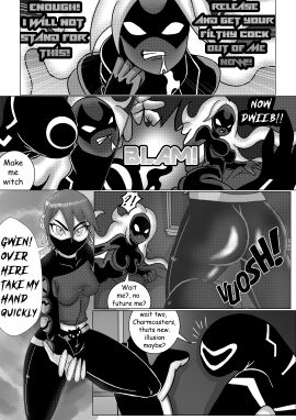 alien alternate_version anodite bed ben_10 ben_10_(classic) ben_tennyson ben_tennyson_(classic) cartoon_network comic darkfang100 drool english_text female future_gwen future_gwen_(ben_10,000) galvanic_mechamorph green_eyes gwen_10k gwen_tennyson gwen_tennyson_(classic) gwendolyn_tennyson incest long_sleeves male manga manga_page manga_style mask monochrome orange_hair pinned_down portal text tights upgrade upgrade_(ben_10)