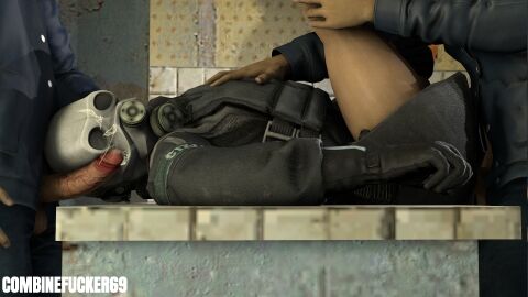 3boys 3d anal anal_sex citizen_(half-life_2) civil_protection_(half-life_series) combinefucker69 consensual cum_on_face gas_mask gasmask half-life_(series) half-life_2 male male/male male_only male_penetrating male_penetrating_male mask masked masked_male multiple_boys multiple_males source_filmmaker