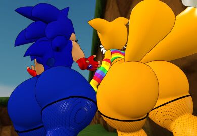 2boys 2femboys 3d anthro ass ass_focus big_ass big_butt big_thighs bottom_heavy bottom_heavy_femboy bubble_ass bubble_butt butt_focus femboy femboy_focus femboy_only feminine_tails fishnets fox furry gay hedgehog huge_ass huge_butt huge_thighs male miles_tails_prower rainbow_clothing sega sonic_(series) sonic_the_hedgehog sonic_the_hedgehog_(series) tails tails_the_fox thick_ass thick_legs thick_thighs thordersfm