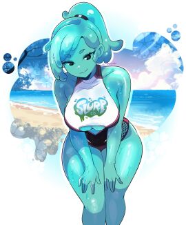 aqua_hair ass barely_clothed barely_covered big_breasts big_butt big_thighs black_eyes blue_body blue_hair boobs_bigger_than_head breasts breasts_bigger_than_head bubble ella_slurp epic_games female fortnite fortnite:_battle_royale from_front_position glistening glistening_body goo_creature goo_hair green_body green_hair hair hi_res holding_object hourglass_figure hourglass_figured_female huge_ass huge_breasts huge_butt huge_nipples huge_thighs human humanoid monster_girl nipples noseless on_bottom one-piece_swimsuit ponytail pseudo_hair pussy seductive seductive_body seductive_eyes seductive_female seductive_look seductive_mouth seductive_pose seductive_smile seven silvermaster67 skin_tight skintight skintight_bodysuit skintight_clothes skintight_clothing skintight_suit slime_girl slime_hair slurp_(fortnite) slurp_co. slurp_juice small_eyebrows swimsuit swimwear teal_body teal_hair thick thick_ass thick_butt thick_hips thick_legs thick_lips thick_thighs tied_hair tight_clothes tight_clothing tight_dress tight_fit tight_pants tits_bigger_than_head tits_out translucent translucent_body