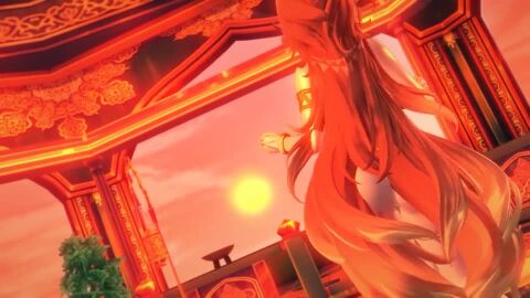 1boy 1girls animated areolae big_ass blowjob cum_in_pussy cum_inside dancer dancer_outfit dancing fellatio footjob functionally_nude genshin_impact jewelry large_breasts long_hair longer_than_one_minute mavuika_(genshin_impact) navel nipples red_eyes red_hair seruu short_hair skindentation tagme thick thick_thighs thigh_job thighhighs thighjob vaginal_penetration veil video