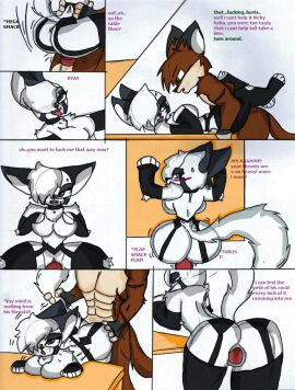 abs ahe_gao animal_genitalia animal_penis anthro ass big_ass big_butt bodily_fluids breast_squish breasts brown_body brown_fur canid canine canine_genitalia canine_penis choker clothing colored comic curvy_figure dialogue digital_media_(artwork) dipstick_ears dirty_talk disney duo facial_markings fangs female flirting fox from_behind_position from_front_position front_view fur furniture garter_belt garter_straps genitals gloves gloves_(marking) hand_on_hip handwear head_markings head_tuft holding_tail jewelry legs_around_partner legwear looking_at_another looking_at_partner looking_pleasured lying male male/female mammal markings monochrome mostly_nude mostly_nude_female multicolored_ears muscular muscular_male narrowed_eyes necklace nick_wilde on_front on_table one_eye_obstructed pace-maker pecs penetration penis pussy rear_view red_fox scar scarlett_(yitexity) seductive sex shaking smile sound_effects squish standing standing_sex stockings stomach_bulge stretched_pussy sweat table tail tan_body tan_fur teeth thick_thighs thigh_highs tongue tongue_out torn_clothing traditional_media_(artwork) trembling true_fox tuft vaginal_penetration white_body white_fur zootopia