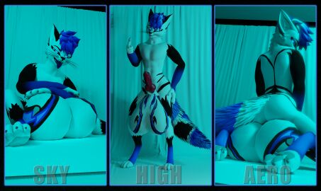 absurd_res anthro arctic_fox backdrop balls big_balls blender_(artwork) canid canine digital_media_(artwork) fox genitals hi_res huge_filesize male mammal raytraced skyhighaero solo true_fox