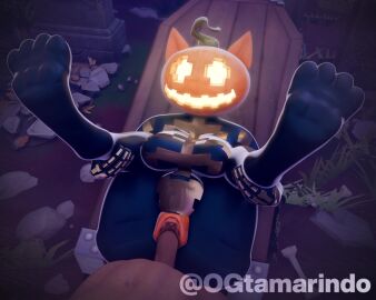 animated ass belly big_breasts big_butt bouncing_belly bouncing_breasts breasts cemetery clothing coffin domestic_cat duo epic_games feet felid feline felis female first_person_view food for_a_head fortnite fortnite:_battle_royale fortnitemares fruit genitals glowing glowing_eyes halloween hi_res hindpaw holidays human humanoid jack-o'-lantern latex latex_clothing loop lying male male/female mammal no_sound object_head ogtamarindo on_back outside outside_sex paws penis plant pumpkin pumpkin_cat_(fortnite) pumpkin_head sex short_playtime sparkle_lynx_(fortnite) spread_legs spreading tagme thick_thighs tombstone twilightv0ids_(modeler) video vulva