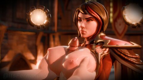 1boy 1girls 3d absurd_res absurd_resolution absurdres alternate_version_available areola areolae bare_breasts beauty_mark beauty_mark_on_face between_breasts big_breasts big_penis black_hair blender blender_(software) boobjob breast_focus breast_grab breasts breasts_focus breasts_out busty clothed clothed_female curvaceous curvy curvy_female curvy_figure duo exposed_breasts female female_focus functionally_nude functionally_nude_female genital_fluids grab grabbing grabbing_breasts green_eyes hi-rez_studios hi_res high_resolution highres imminent_cumshot imminent_orgasm itsfernando large_breasts large_penis light-skinned_female light-skinned_male light_skin male male/female medium_hair mole mole_above_mouth multicolored_hair nipples outercourse paizuri paladins penis penis_between_breasts precum precum_drip precum_on_penis short_hair straight tagme titjob two-tone_hair vivian_(paladins) voluptuous voluptuous_female