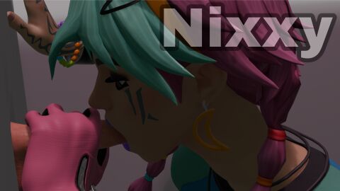 1girls anonymous_male anonymous_sex blowjob fortnite glory_hole holding_penis looking_at_penis male multicolored_hair nixxy penis penis_in_mouth pink_glove porn selene_(fortnite) sex sucking_penis twin_braids