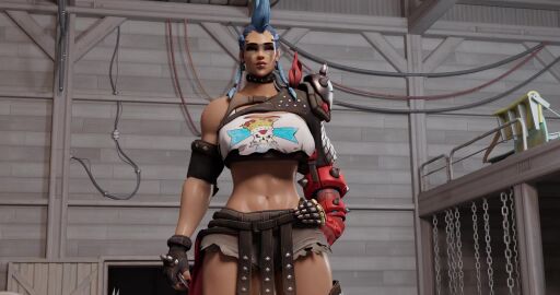 3d anal_sex animated ass big_ass big_breasts blender blue_hair chastity_cage crop_top dominant dominant_female domination femdom flat_chastity_cage greese instant_loss junker_queen junkrat longer_than_30_seconds male_on_bottom muscular muscular_arms muscular_female muscular_legs muscular_thighs overwatch overwatch_2 pegging pinned pinned_down pinned_to_floor realistic shorts strap-on submissive_male tagme tall_female taller_female taller_girl thrusting thrusting_forward video video_game_character video_games