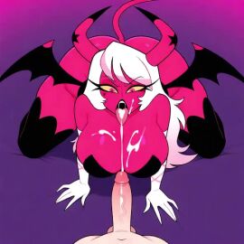 1boy1girl ai_generated big_ass big_breasts breasts cock cum cum_in_mouth cum_on_body cum_on_breasts cum_on_face cumshot curvy curvy_female female helluva_boss huge_ass huge_breasts large_ass large_breasts male mature mature_female penis penis_on_face pov sexy sexy_body sexy_pose tagme tongue tongue_out verosika_mayday_(helluva_boss) video viewed_from_above