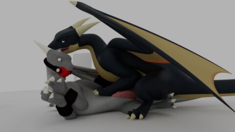bird claws closed_eyes closed_mouth full_body gen_2_pokemon gen_4_pokemon grey_background holding lying no_humans on_stomach pokemon_(creature) sharp_teeth simple_background standing