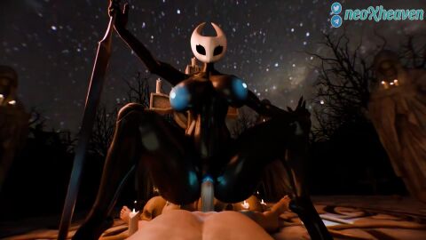 16:9 16:9_aspect_ratio 3d 3d_animation animated big_ass big_breasts big_penis blender blender_(software) blender_cycles glowing_genitalia glowing_nipples halloween halloween_theme hollow_knight hollow_knight:_silksong hollow_knight_(franchise) hornet_(hollow_knight) lecheryamoreva moaning neoxheaven riding riding_penis sagging_breasts sound tagme video