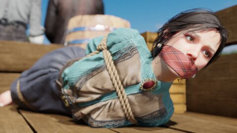 1girls 3d arms_behind_back bondage bound bound_arms bound_legs clothed_bondage damsel_in_distress dark_hair dress female femsub fully_clothed gag gagged helpless kidnapped lying_on_stomach mary_linton old_west on_side otm_gag red_dead_redemption_(series) red_dead_redemption_2 restrained rindekey rope rope_bondage slave slave_girl slave_raid solo tied_up video_games western wild_west
